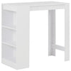 alt="Bar Table with Shelf White 110x50x103 cm"