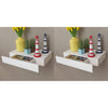 alt="Floating Wall Shelves with Drawers 2 pcs White 48 cm"