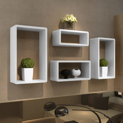 alt="Cuboid shelf set of 4 White"