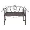 Garden Bench 132 cm Steel Antique Brown