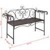 Garden Bench 132 cm Steel Antique Brown