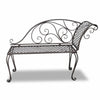 Garden Chaise Lounge 128 cm Steel Antique Brown
