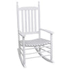 alt="Rocking Chair with Curved Seat White Wood"