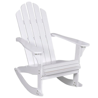 alt="Garden Rocking Chair Wood White"