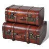 alt="Wooden Treasure Chests 2 pcs Vintage Brown""