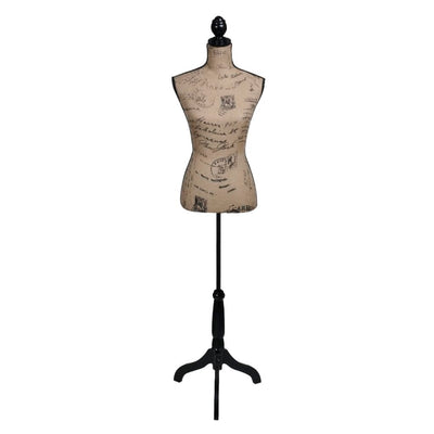 alt="Ladies Bust Display Bust Brown Black Jute Female Mannequin Display"