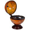 alt="Tabletop Globe Bar Wine Stand Eucalyptus Wood"