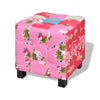 Armchair with Footstool Patchwork Design Fabric