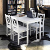 alt="5 Piece Dining Set White"