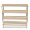 Wooden Shoe Rack 4-Tier Shoe Shelf Storage 2 pcs