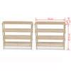 Wooden Shoe Rack 4-Tier Shoe Shelf Storage 2 pcs