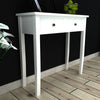 alt="Dressing Console Table with Two Drawers White"