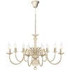 alt="Antique White Metal Chandelier 8 x E14 Bulbs""