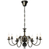 alt="Antique Black Metal Chandelier 8 x E14 Bulbs"