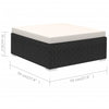 6 Piece Garden Lounge Set with Cushions Poly Rattan Black