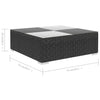6 Piece Garden Lounge Set with Cushions Poly Rattan Black