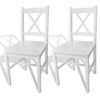 alt="Dining Chairs 2 pcs White Pinewood"