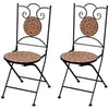alt="Folding Bistro Chairs 2 pcs Ceramic Terracotta"