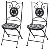 alt="Folding Bistro Chairs 2 pcs Ceramic Black and White"