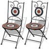alt="Folding Bistro Chairs 2 pcs Ceramic Terracotta and White"