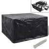 alt="Garden Furniture Cover 6 Person Poly Rattan Set 8 Eyelets 172 x 113cm"