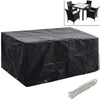 alt="Garden Furniture Cover 4 Person Poly Rattan Set 8 Eyelets 180 x 140cm"