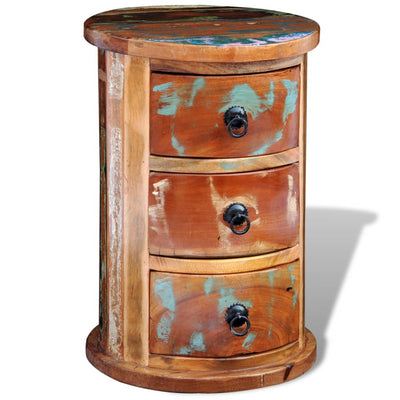 alt="Reclaimed Cabinet with 3 Drawers Solid Wood"