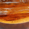 Coffee Table Bowl-shaped with Steel Base Solid Reclaimed Wood