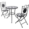 alt="3 Piece Bistro Set Ceramic Tile Black and White"