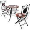 alt="3 Piece Bistro Set Ceramic Tile Terracotta and White"