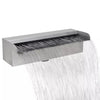 alt="Rectangular Waterfall Pool Fountain Stainless Steel 30 cm"