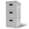 alt="File Cabinet with 3 Drawers Grey 102,5 cm Steel"