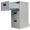 File Cabinet with 3 Drawers Grey 102,5 cm Steel