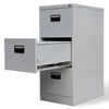 File Cabinet with 3 Drawers Grey 102,5 cm Steel