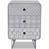 Side Cabinet with 3 Drawers Grey