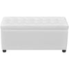 Storage Ottoman Artificial Leather White