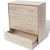 Sideboard with 4 Drawers 60x30.5x71 cm Oak Colour