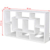 Floating Wall Display Shelf 8 Compartments White