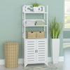 alt="Bathroom Cabinet Albuquerque Wood White 46x24x117.5 cm"