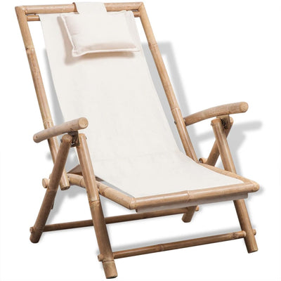alt="Outdoor Deck Chair Bamboo"
