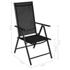 Folding Garden Chairs 4 pcs Aluminium and Textilene Black