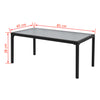4 Piece Garden Lounge Set Textilene Black