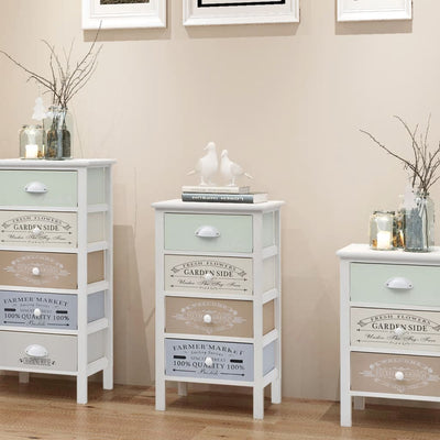 alt="French Storage Cabinet 4 Drawers Wood"