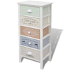 French Storage Cabinet 5 Drawers Wood