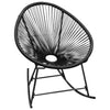 alt="Outdoor Rocking Chair Black Poly Rattan"