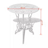 3 Piece Bistro Set Cast Aluminium White