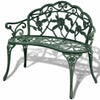 alt="Garden Bench 100 cm Cast Aluminium Green"