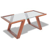 alt="Coffee Table Solid Acacia Wood Brown 100x50x40 cm""