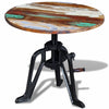 alt="Side Table Solid Reclaimed Wood Cast Iron 60x(42-63) cm"