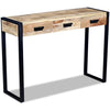 alt="Console Table with 3 Drawers Solid Mango Wood 110x35x78 cm"